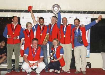 We organise everything, from racing to the award ceremony. These are the winners of a team regatta in Croatia, 2014